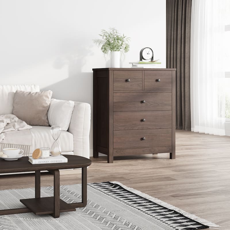 5 Drawer Dresser For Bedroom With Modern Style