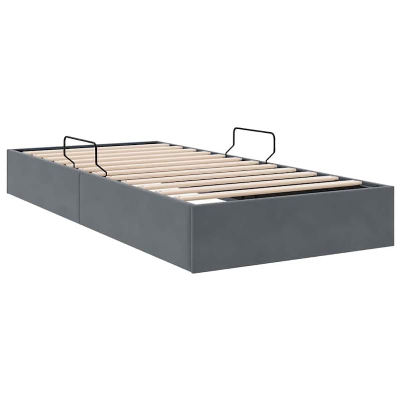 vidaXL Storage Bed with Mattress in Velvet