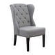 preview thumbnail 2 of 6, Abbyson Sierra Tufted Fabric Wingback Dining Chair