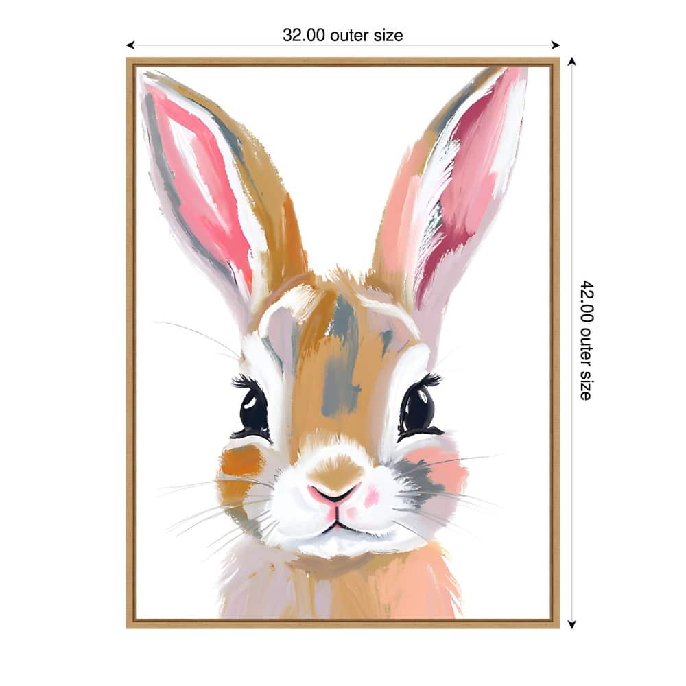 Bunny by Ohkimiko Framed Canvas Wall Art