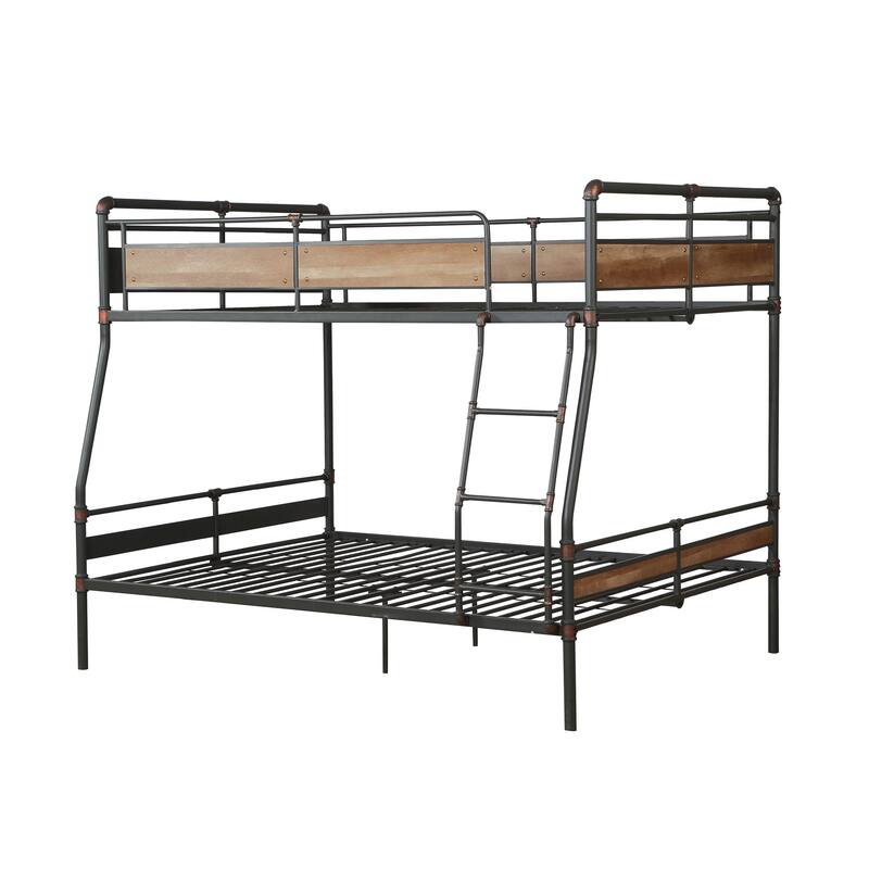 Merklee Sandy Black and Dark Bronze Full XL over Queen Bunk Bed