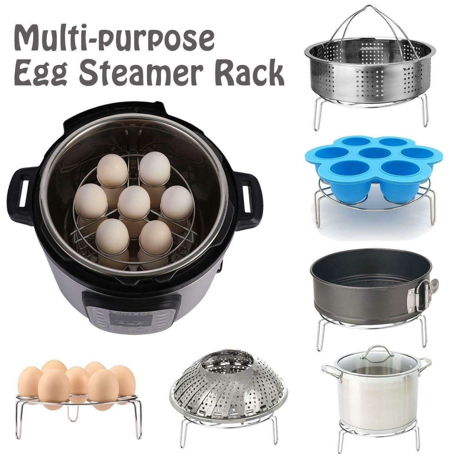 Pot Accessories - 6 Pcs Accessories Set Fits InstantPot 5, 6, 8 Qt Pressure  Cooker, Steamer Basket/Egg Steamer Rack/Non-Stick Springform Pan/