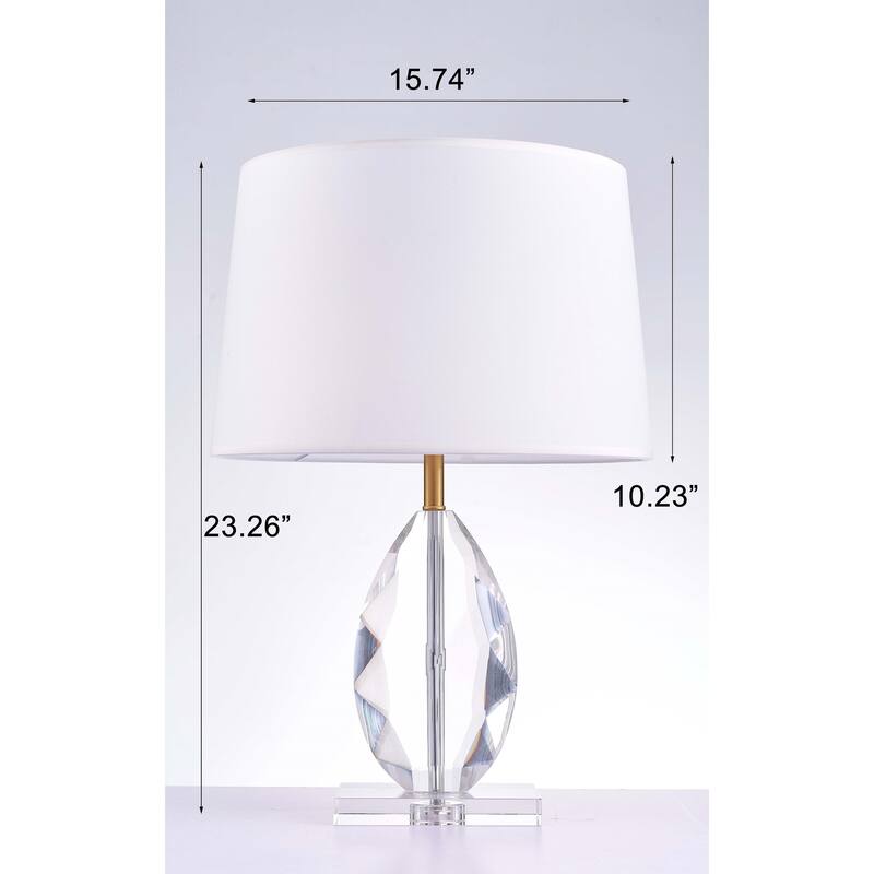 Pasargad Home Regal Collection Metal and Crystal Table Lamp Lights