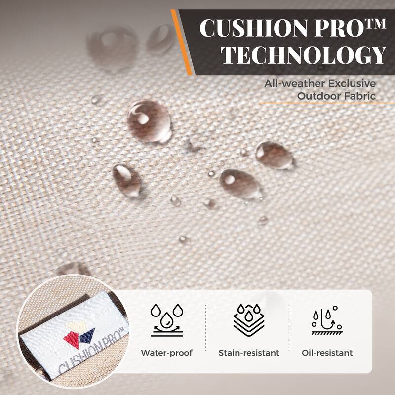 MAISON ARTS Patio Conversation Set 5 Pieces with 28'' Gas Fire Pit Table