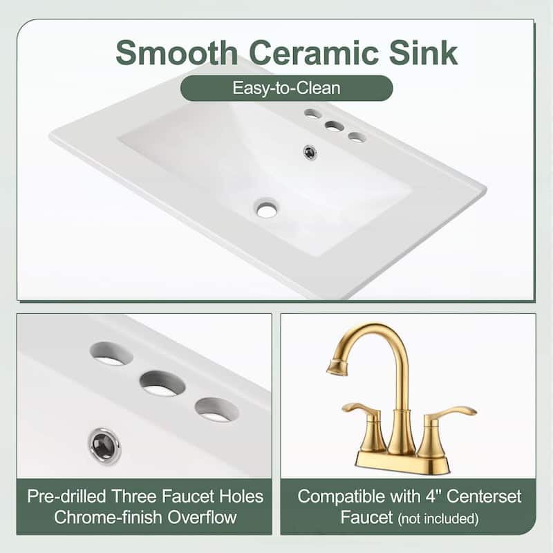 24" Bathroom Vanity with Sink