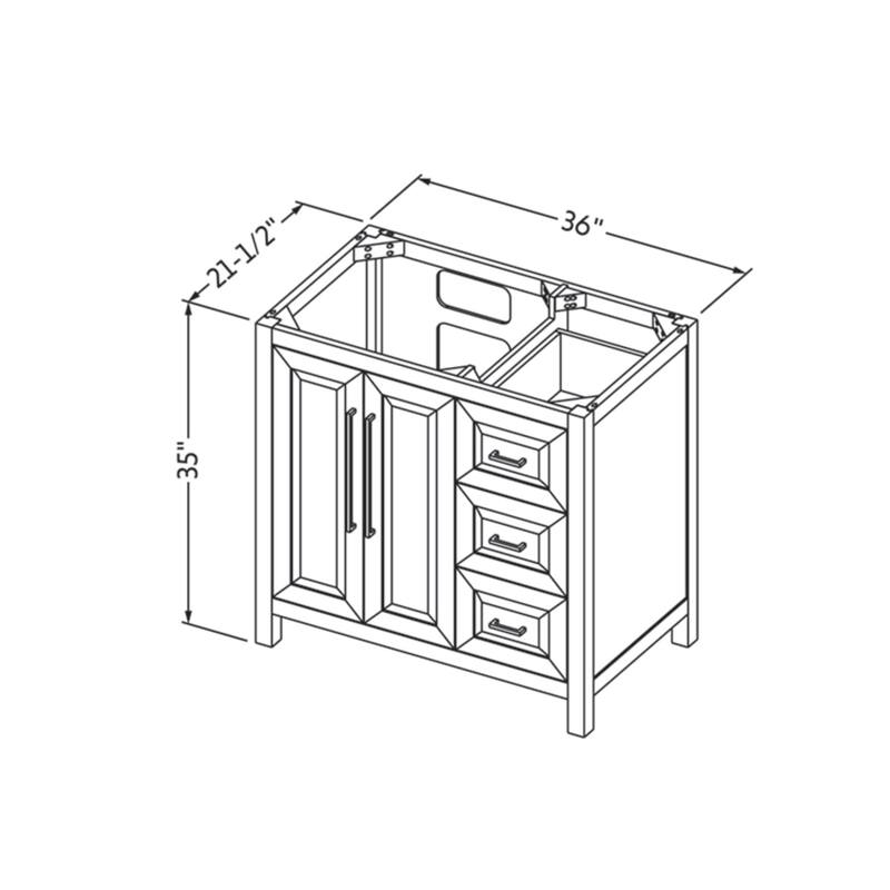 Jeffrey Alexander VN2CAD-36-NT Cade 36" Single Free Standing Vanity