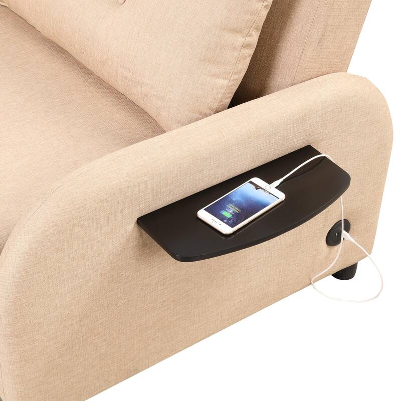 Pull out sofa bed 3 in 1 with 2 wing tables and USB charging