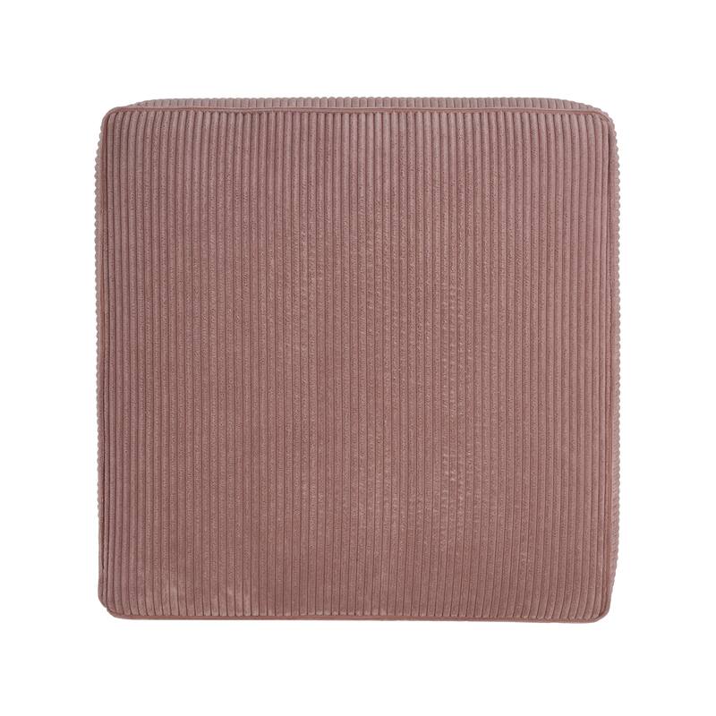 Roomfitters Square Upholstered Ottoman Coffee Table with Modern Low Profile Design