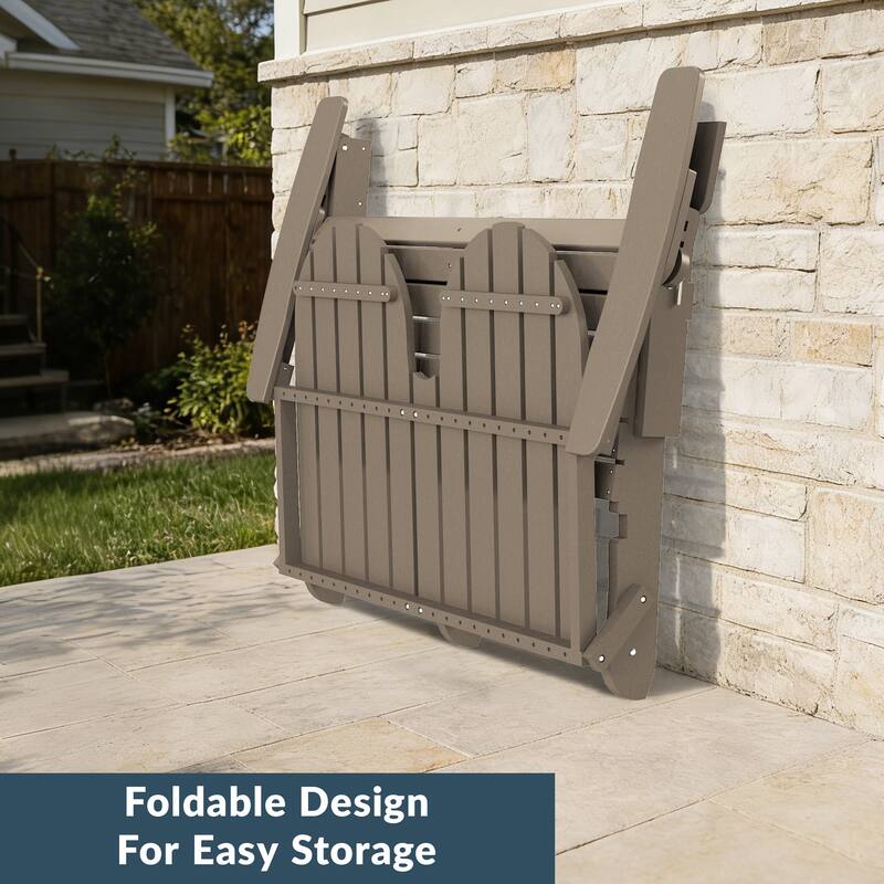 Hanniford Poly Adirondack 49 Inch Folding Bench