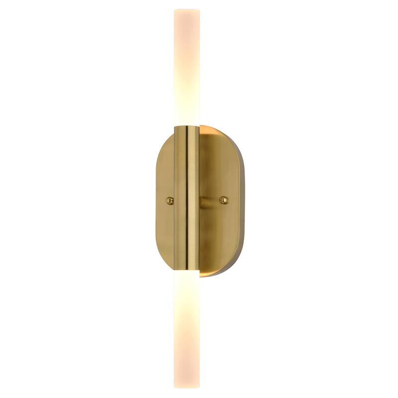 Fulton 2 Light Integrated LED Contemporary Bathroom Vanity Fixture White Shade