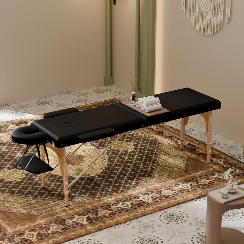 Portable Massage Table Foldable Spa Lash Bed with Adjustable Headrest