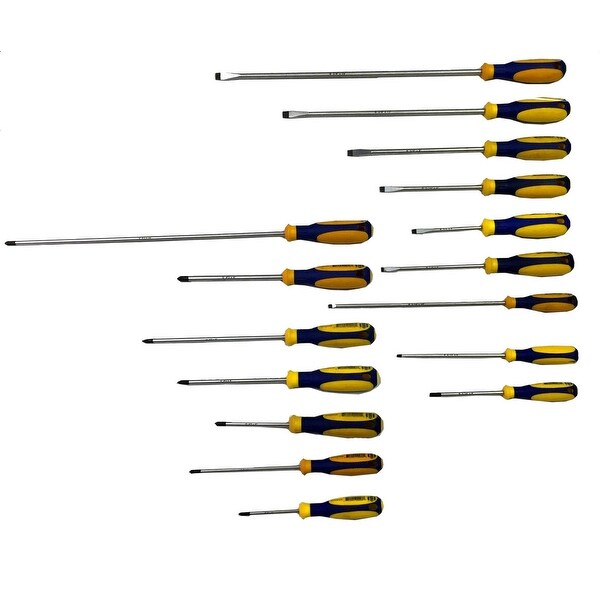 16 Pc Professional Screwdriver Set Slotted + Phillips by Napa