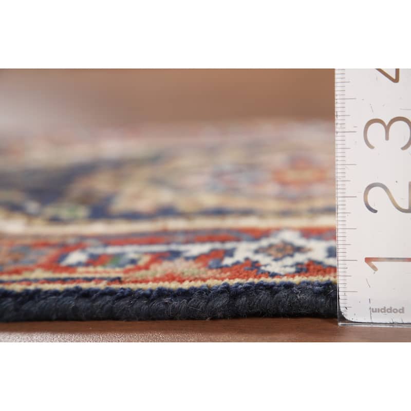 Navy Blue Heriz Serapi Indian Accent Rug Handmade Wool Carpet - 2'0" x 3'0"