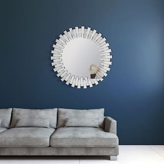 Spectre Round Starburst All Glass Decorative Mirror