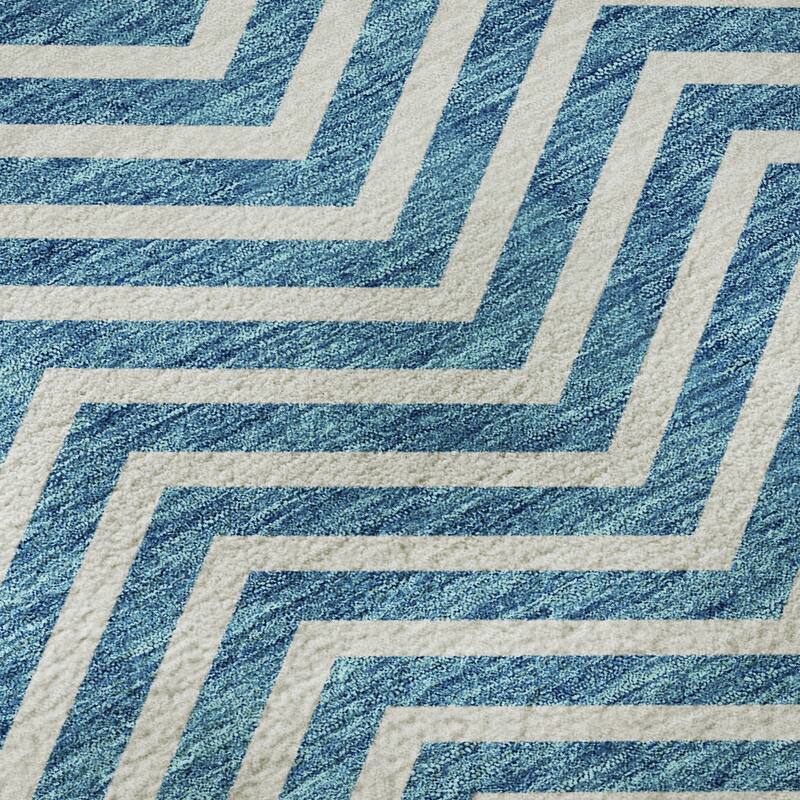 Premium Washable Super Soft Modern Chevron Mayfield Rug