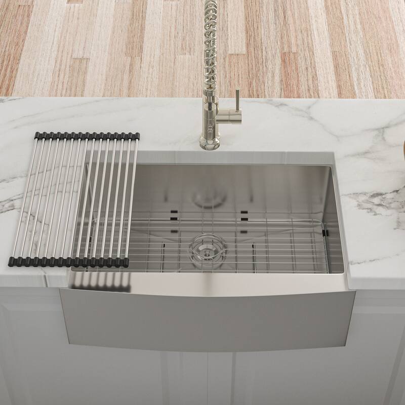 Farmhouse Kitchen Sink Apron Front Farmhouse Sink 10 Inch Deep 16 Gauge Single Bowl Kitchen Sink Basin
