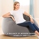preview thumbnail 4 of 6, Intex 68579EP Inflatable 42 x 41 x 27 Inch Beanless Bag Lounge Chair, Gray