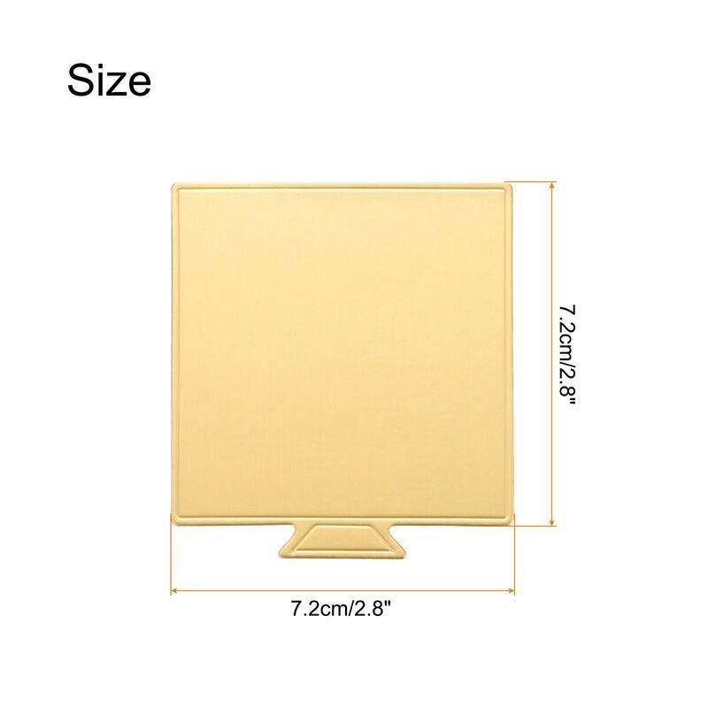 200pcs Mini Cake Boards, Mousse Cake Cardboards Square for Cake Bases - Gold - 2.8 x 2.8 inch