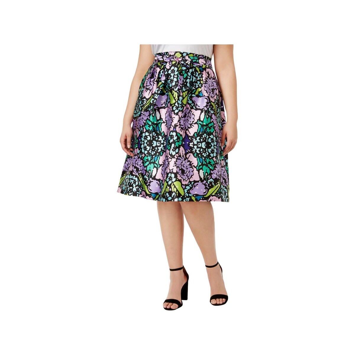 Shop Melissa Mccarthy Seven7 Womens Plus A Line Skirt Floral Print