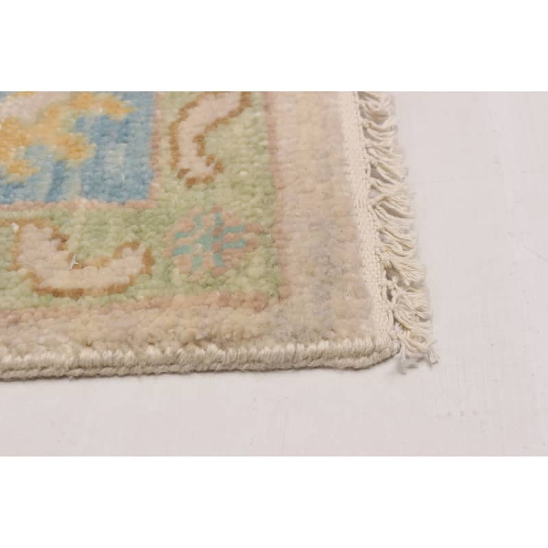 ECARPETGALLERY Hand-knotted Modern Oushak Ivory Wool Rug - 7' 11" x 10' 6"