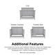 preview thumbnail 11 of 28, Little Seeds Finch 5-in-1 Convertible Crib