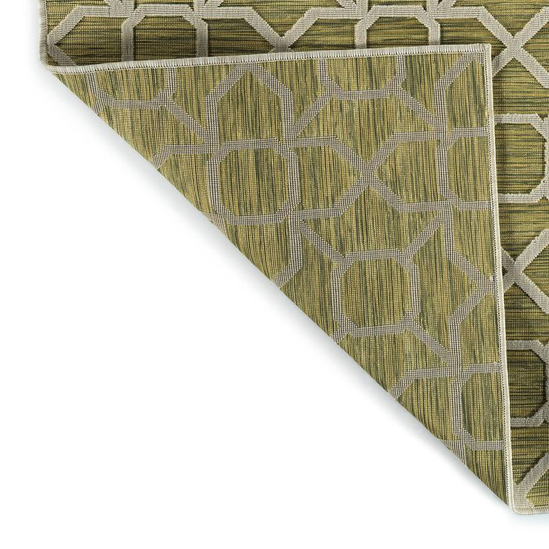 Contemporary Transitional Geometric Textured High-Low Cut & Loop Rectangle Throw Rug - 2x 3