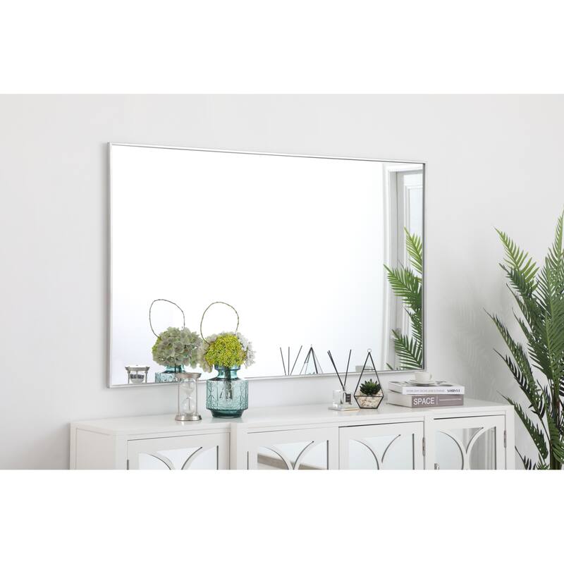 Elegant Lighting Eternity 60" x 36" Rectangular Beveled Metal Framed