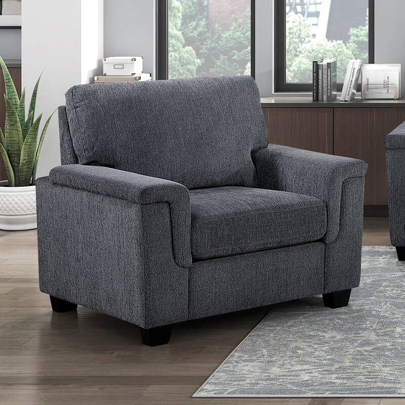Colby 40" Chenille Accent Chair - - Removable Cushion Covers
