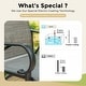 preview thumbnail 7 of 10, 3/5-Piece Patio Bar Stool Set Wood-look Table & Grey Textilene Sling Fabric Swivel Bar Stools