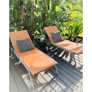 Corvus Torino Adjustable Sling Fabric Patio Chaise Lounge