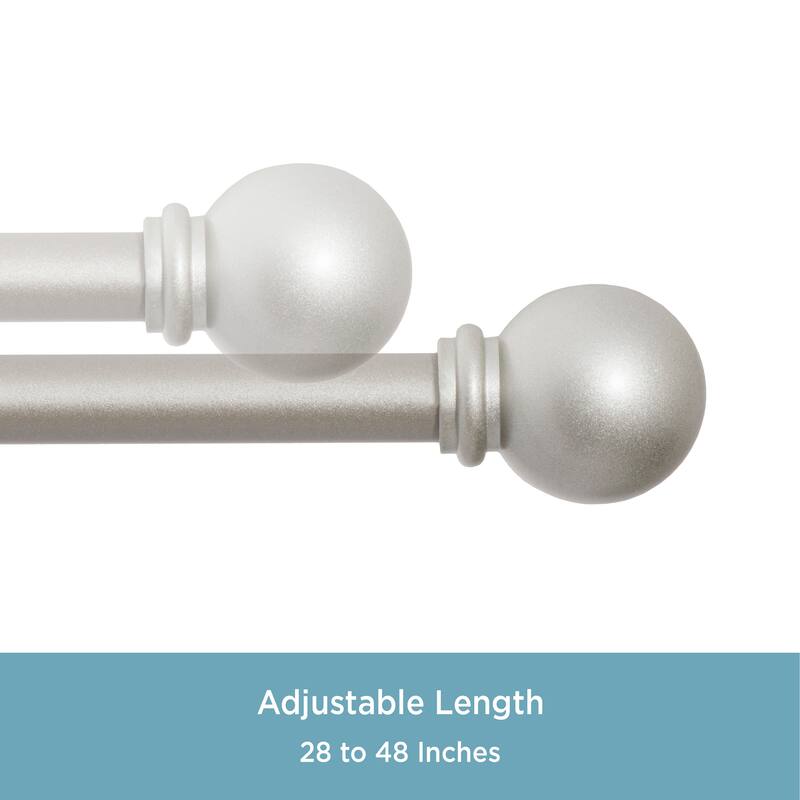 Kenney Chelsea 5/8" Decorative Curtain Rod & Holdback Set
