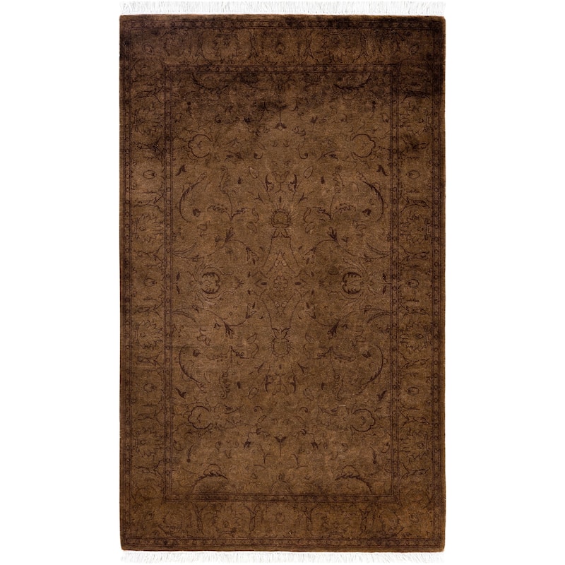 Overdyed One-of-a-Kind Hand-Knotted Area Rug - Brown - 3' 2" x 5' 3"