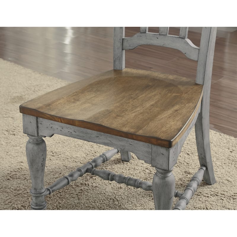Plymouth Gray Wood Dining Chair (Single Chair) by Flexsteel - 22" x 40" x 26"