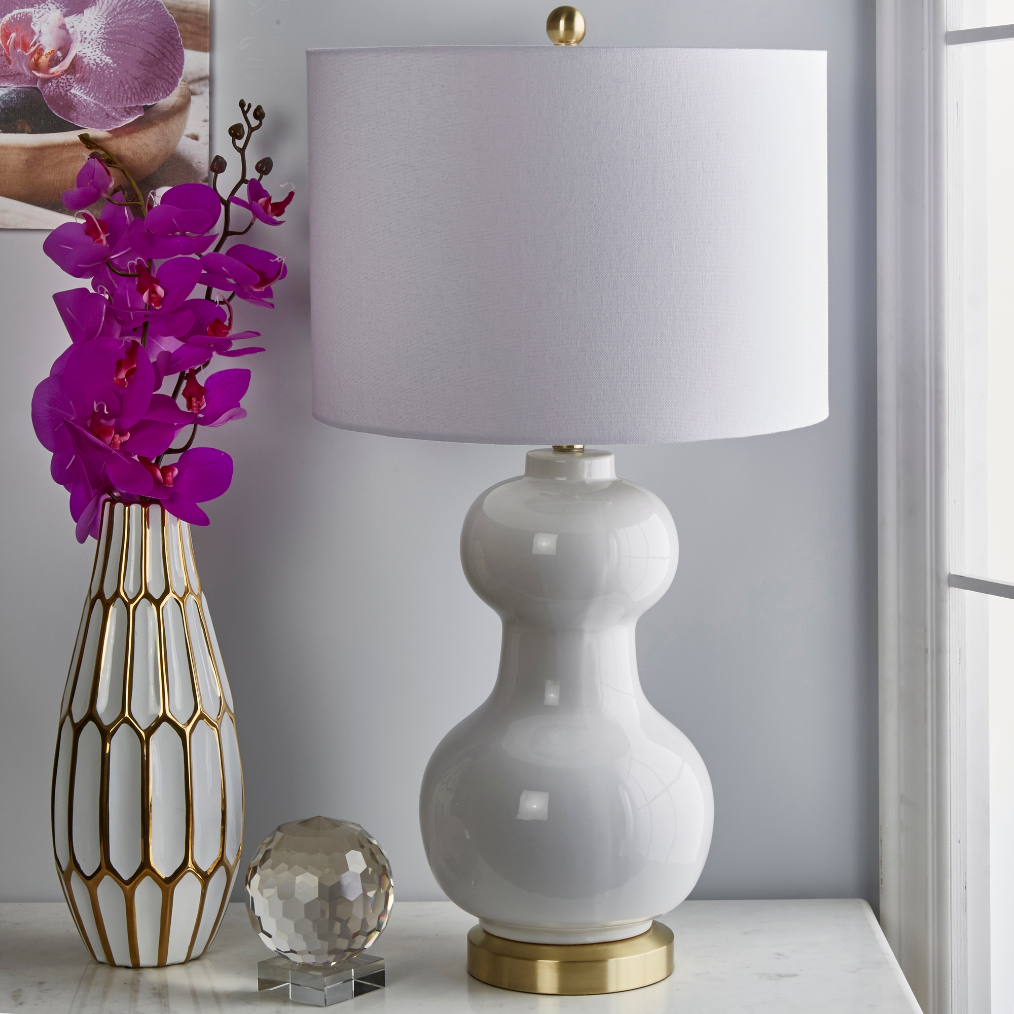Double ball table lamp top