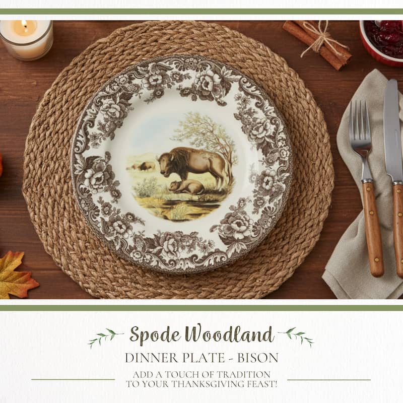 Spode Woodland Dinner Plate Animal Motifs