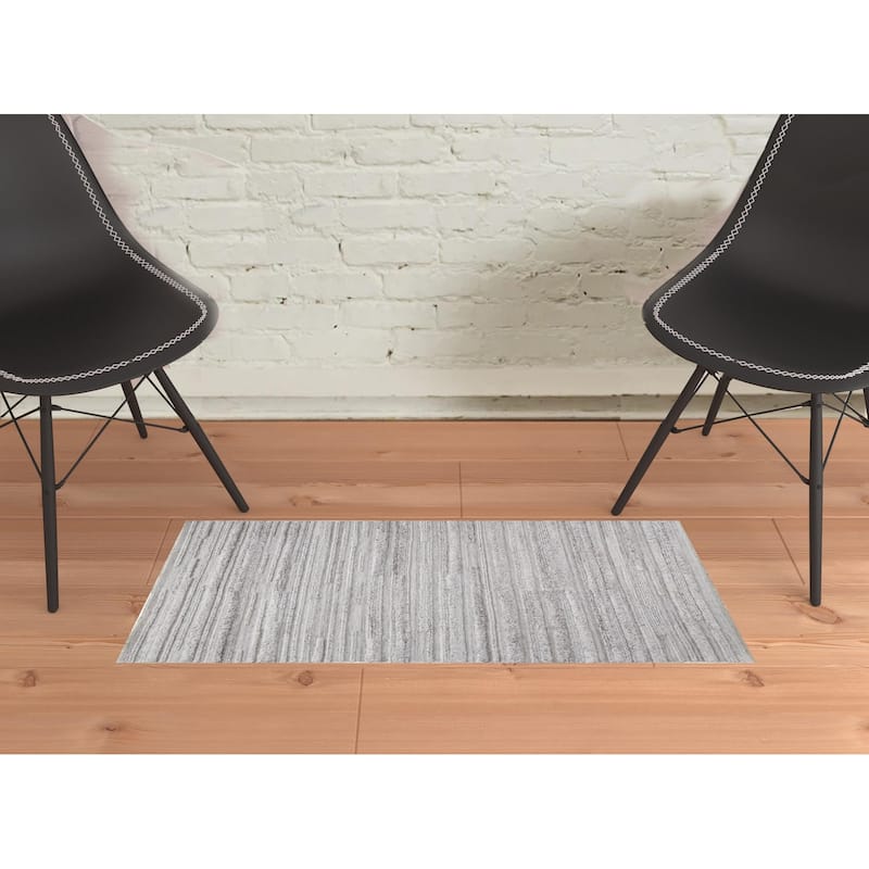 Zume Stain Resistant Woven Area Rug By HomeRoots - 2' x 3'