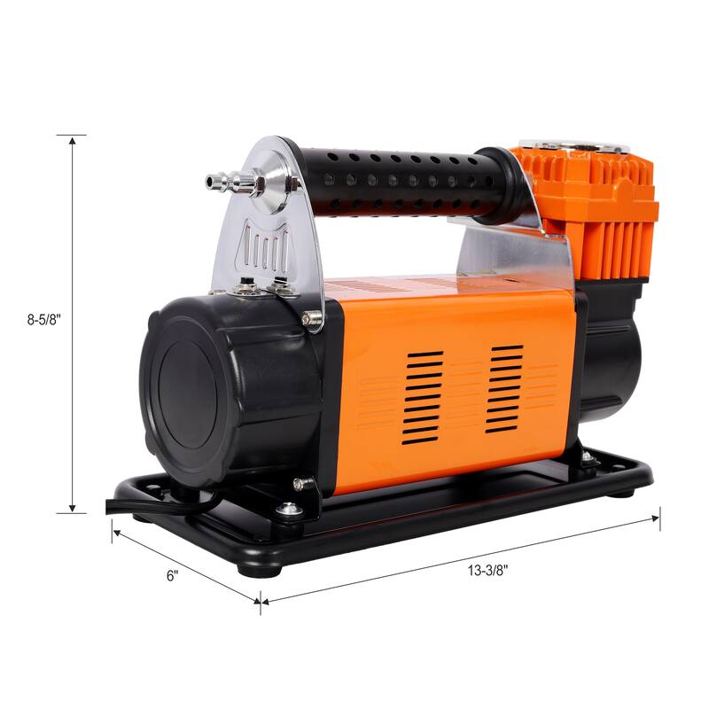 12V Heavy Duty Air Compressor,Tire Inflator with Pressure Gauge, Max 150 PSI,Tire Inflator Air Pump for Car, SUV, RV, Truck