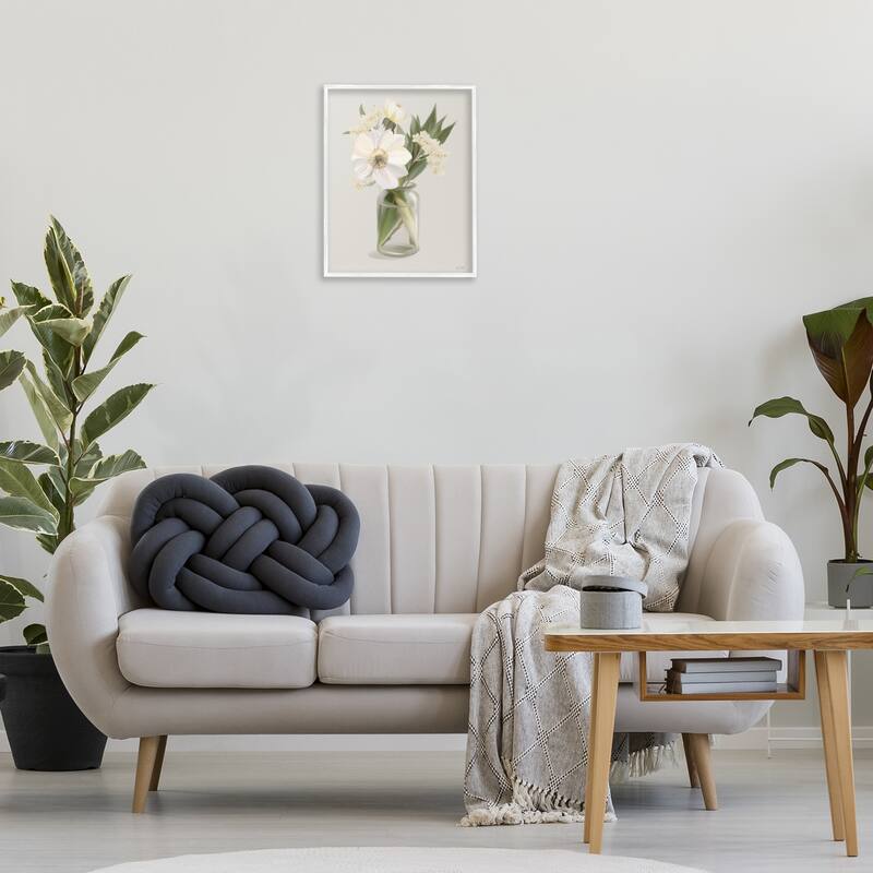 Stupell Spring Flower Bundle Vase Framed Giclee Art Design By House Fenway