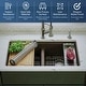 preview thumbnail 2 of 14, Karran QUWS-880 Undermount 32-1/2 in. Double Equal 50/50 Bowl Workstation Kitchen Sink