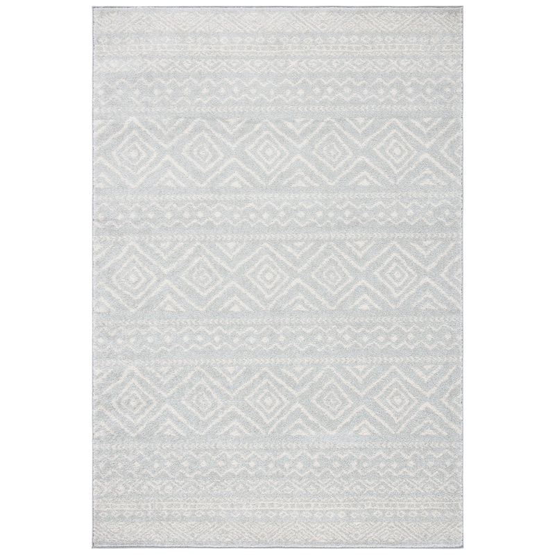 SAFAVIEH Tulum Vassilia Moroccan Boho Distressed Rug - 2' x 5' - Light Grey/Ivory