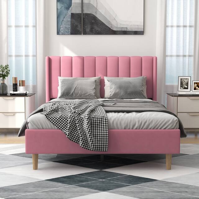 Alazyhome Upholstered Platform Bed Frame