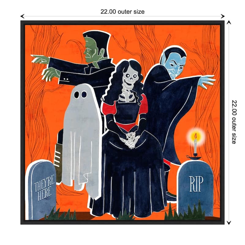 Amanti Art Graveyard Gang I Framed Canvas Wall Art