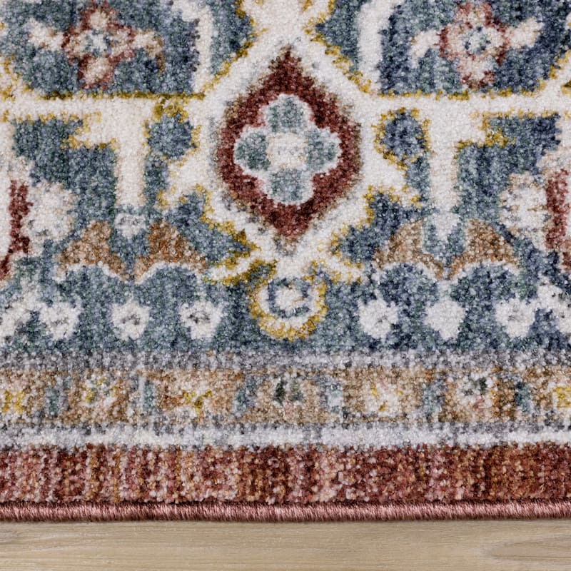 Alpine Rug Co. Red Cream Gold Classic Medallion Area Rug