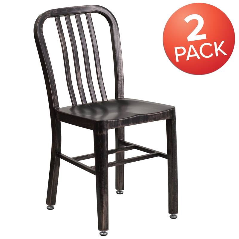 2 Pack Metal Indoor-Outdoor Chair