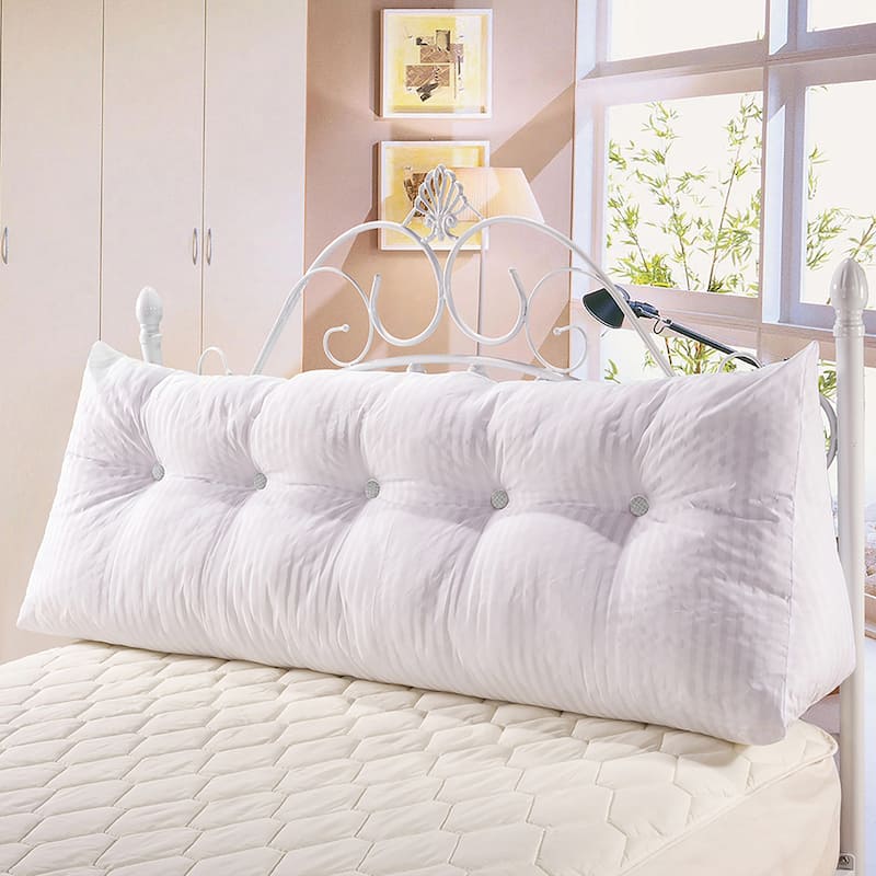 WOWMAX Bed Rest Reading Wedge Headboard Backrest Tufted Pillow