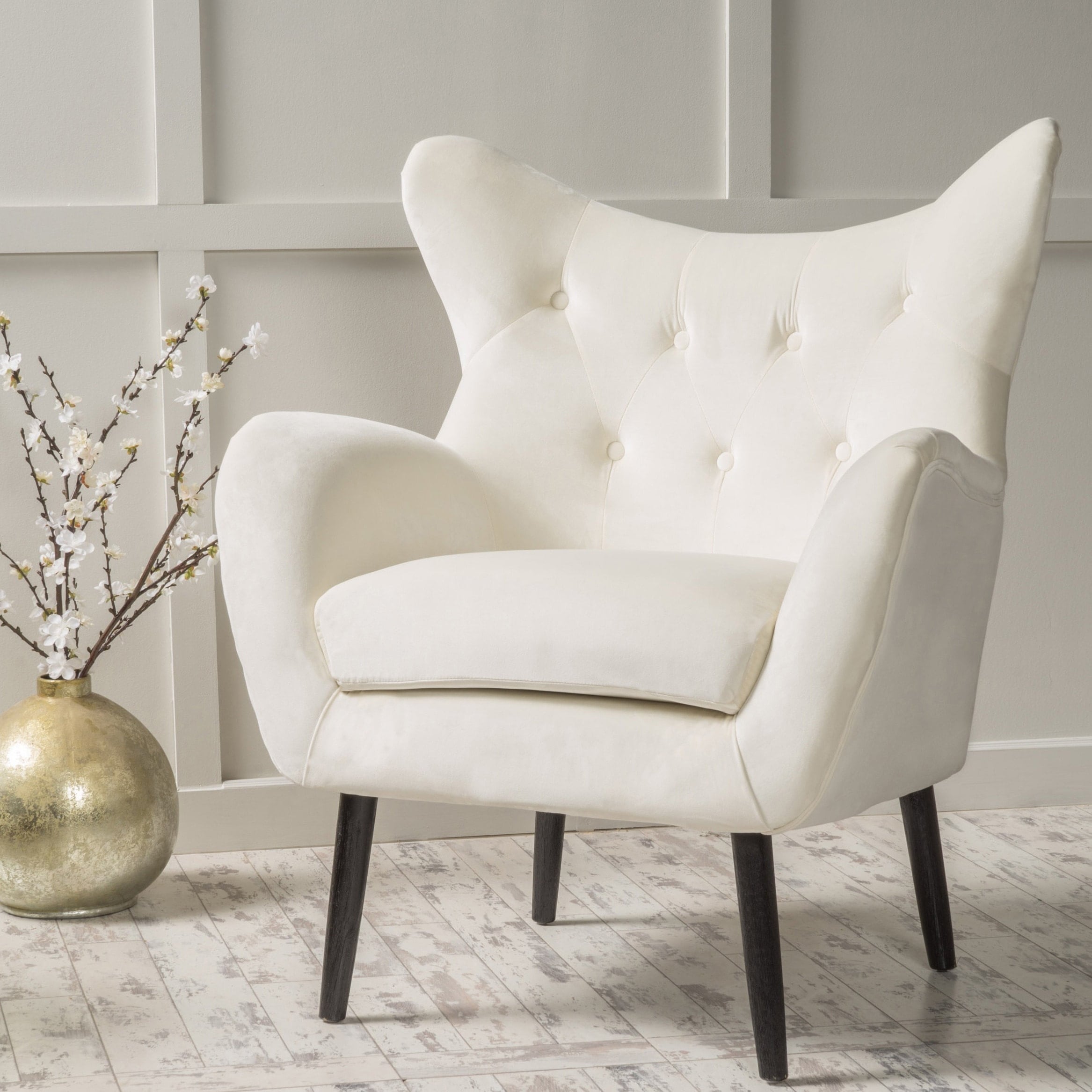 Alyssa new velvet online arm chair