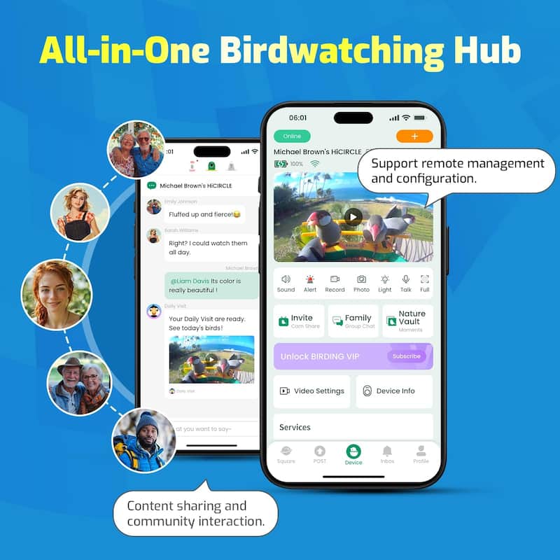 Smart Bird Feeder with Camera 2K HD Live