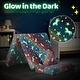 preview thumbnail 3 of 15, Flannel Kids Sofa Bed with Glow Patterns and Foldable Lounger Design - Mattress: 66" × 26" × 4" (L × W × H)