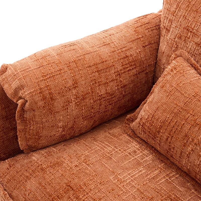 Modern Chenille Chaise Couch L-shaped Sectional Sofa with Storage Ottoman, Phone Holder, USB/Type-C Ports and Side Pockets