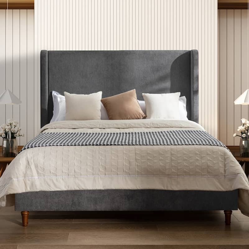 54" High Headboard Upholstered Bed
